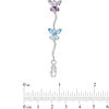 Thumbnail Image 1 of Multi-Gemstone and Lab-Created White Sapphire Butterfly Bracelet in Sterling Silver - 7.25"