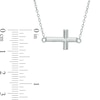 Thumbnail Image 2 of Sideways Cross Necklace in Sterling Silver