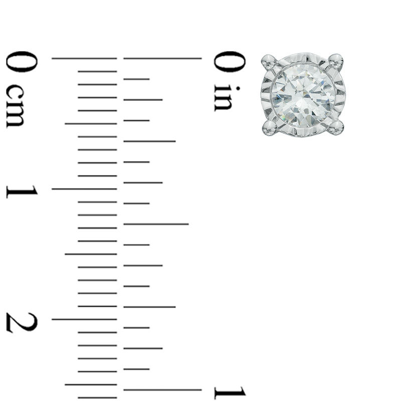 Main Image 2 of 1 CT. T.W. Diamond Solitaire Stud Earrings in 10K White Gold
