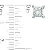 Thumbnail Image 2 of 1 CT. T.W. Princess-Cut Diamond Solitaire Stud Earrings in 10K White Gold