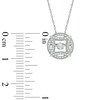 Thumbnail Image 2 of 1/4 CT. T.W. Princess-Cut Diamond Pendant in 10K White Gold