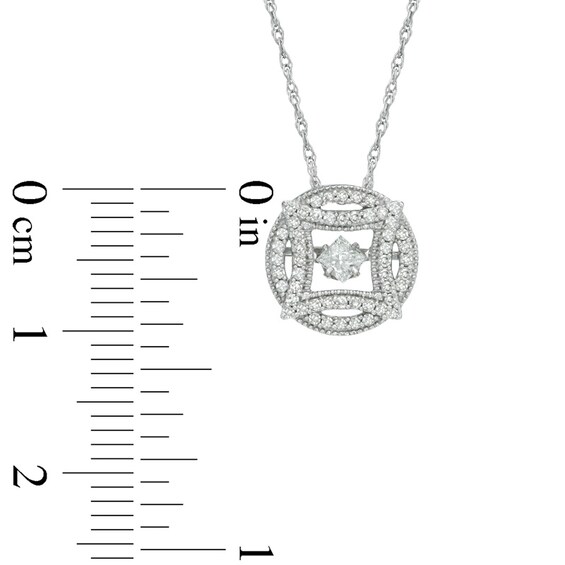 1/4 CT. T.w. Princess-Cut Diamond Pendant in 10K White Gold