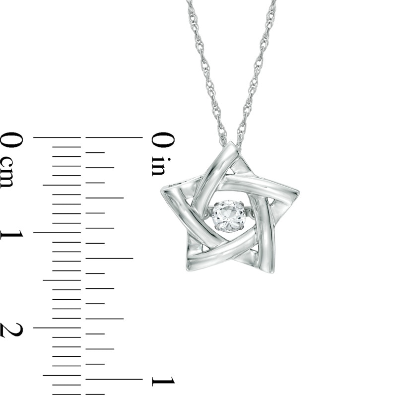 Main Image 2 of 1/8 CT. Diamond Star Pendant in 10K White Gold