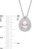 Thumbnail Image 2 of 3/8 CT. T.W. Diamond Teardrop Pendant in 10K Two-Tone Gold