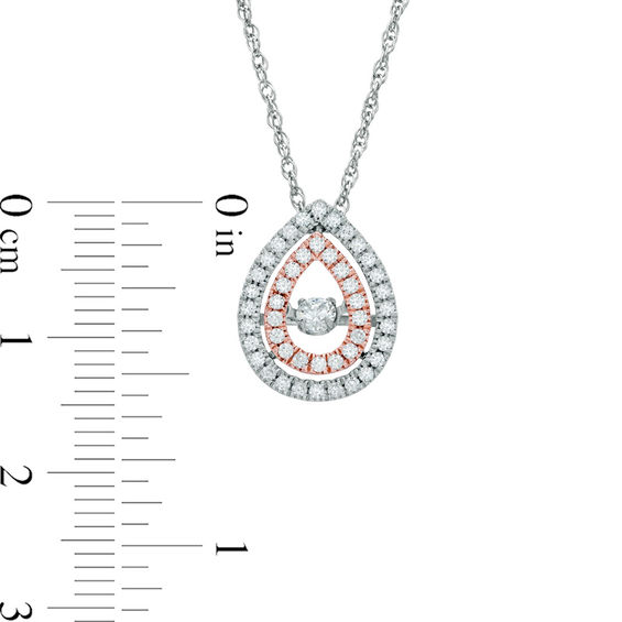 Unstoppable Love™ 3/8 CT. T.W. Diamond Teardrop Pendant in 10K Two-Tone Gold Unstoppable Love™ 3/8 CT. T.W. Diamond Teardrop Pendant in 10K Two-Tone Gold