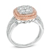 Thumbnail Image 1 of 1 CT. T.W. Diamond Cluster Frame Ring in 10K Two-Tone Gold