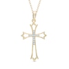 Thumbnail Image 1 of 1/20 CT. T.W. Diamond Double Cross Cutout Pendant in 10K Gold