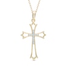 Thumbnail Image 0 of 1/20 CT. T.W. Diamond Double Cross Cutout Pendant in 10K Gold