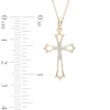 Thumbnail Image 2 of 1/20 CT. T.W. Diamond Double Cross Cutout Pendant in 10K Gold