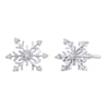 Thumbnail Image 0 of 1/10 CT. T.W. Diamond Snowflake Stud Earrings in Sterling Silver