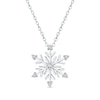 Thumbnail Image 0 of 1/10 CT. T.W. Diamond Snowflake Pendant in Sterling Silver