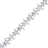 Thumbnail Image 0 of 1/5 CT. T.W. Diamond Star Link Bracelet in Sterling Silver - 7.25"