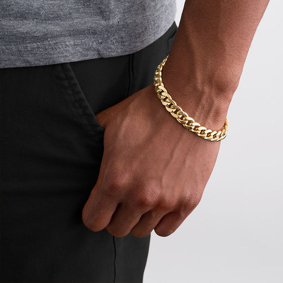 9.2mm Cuban Link Bracelet in 10K Gold - 9.0"