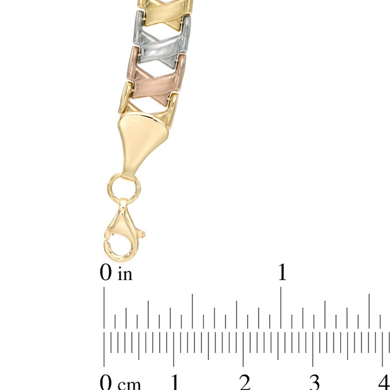 Main Image 2 of Stampato Necklace in 10K Tri-Tone Gold - 17"