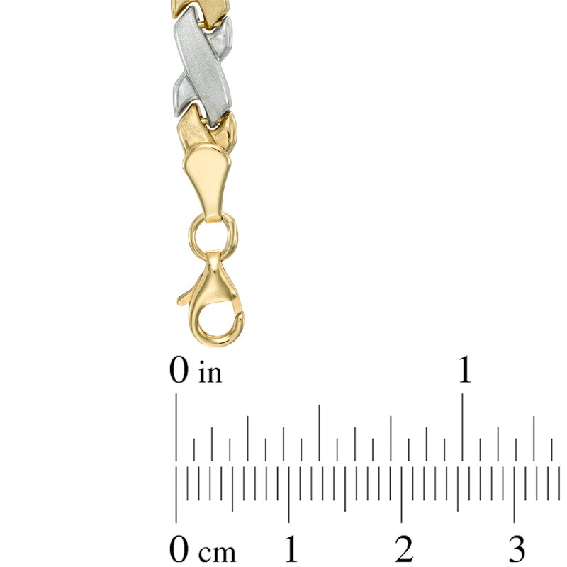 Main Image 2 of "X" Bracelet in 10K Tri-Tone Gold - 7.25"