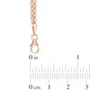 Thumbnail Image 1 of Double Chain Heart Anklet in 10K Rose Gold - 10"