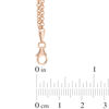 Thumbnail Image 2 of Double Chain Heart Anklet in 10K Rose Gold - 10"