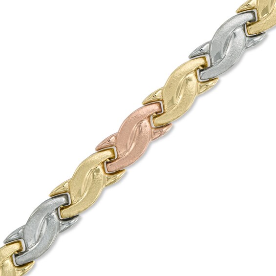 Braided Bracelet in 10K Tri-Tone Gold - 7.25"