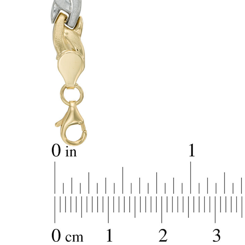 Main Image 2 of Braided Bracelet in 10K Tri-Tone Gold - 7.25"