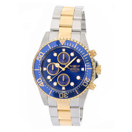 Men's Invicta Pro Diver Chronograph Two-Tone Watch with Blue Dial (Model: 1773)