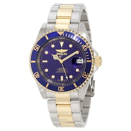 Men's Invicta Pro Diver Automatic Two-Tone Watch with Blue Dial (Model: 8928C)