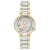 Thumbnail Image 1 of Ladies' Citizen Eco-Drive® Sunrise Diamond Accent Two-Tone Watch with Mother-of-Pearl Dial (Model: EM0324-58D)