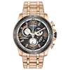 Thumbnail Image 0 of Men's Citizen Eco-Drive® World Chronograph A-T Rose-Tone Watch with Black Dial (Model: BY0108-50E)