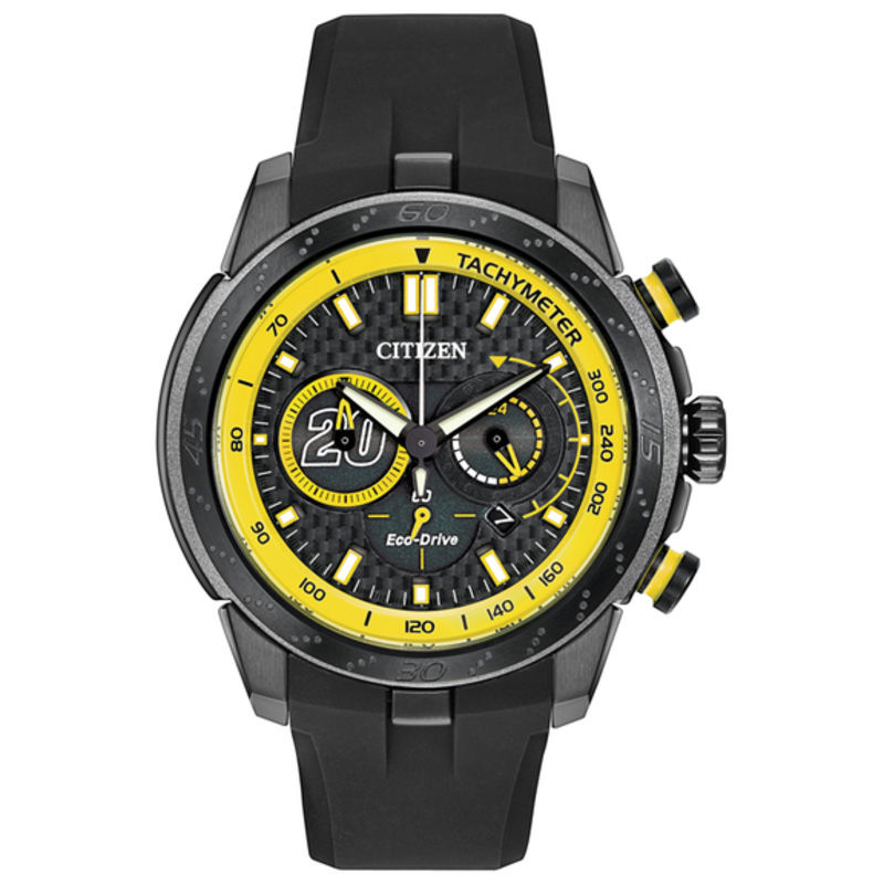 Main Image 1 of Men's Drive from Citizen Eco-Drive® matte Kenseth Chronograph Strap Watch with Black Dial (Model: CA4159-03E)
