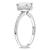 Thumbnail Image 2 of 7.0mm Opal and 1/20 CT. T.W. Diamond Ring in Sterling Silver