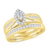Thumbnail Image 1 of 1/2 CT. T.W. Marquise Diamond Frame Bridal Set in 10K Gold