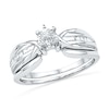 Thumbnail Image 1 of 1/6 CT. T.W. Diamond Bridal Set in 10K White Gold