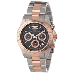 Men's Invicta Speedway Chronograph Two-Tone Watch with Black Dial (Model: 6932)