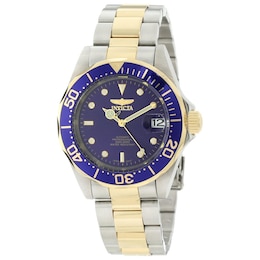 Men's Invicta Pro Diver Automatic Two-Tone Stainless Steel Watch with Round Blue Dial (Model: 8928)