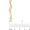 Thumbnail Image 2 of Wavy Link Bracelet in 10K Tri-Tone Gold - 7.25"