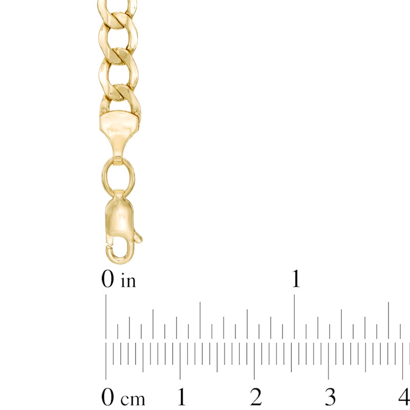 Men's 10K Gold 5.3mm Light Curb Chain Bracelet and Necklace Set