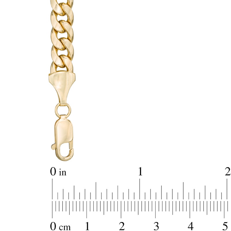 Men's 10K Gold 6.7mm Light Curb Chain Bracelet and Necklace Set