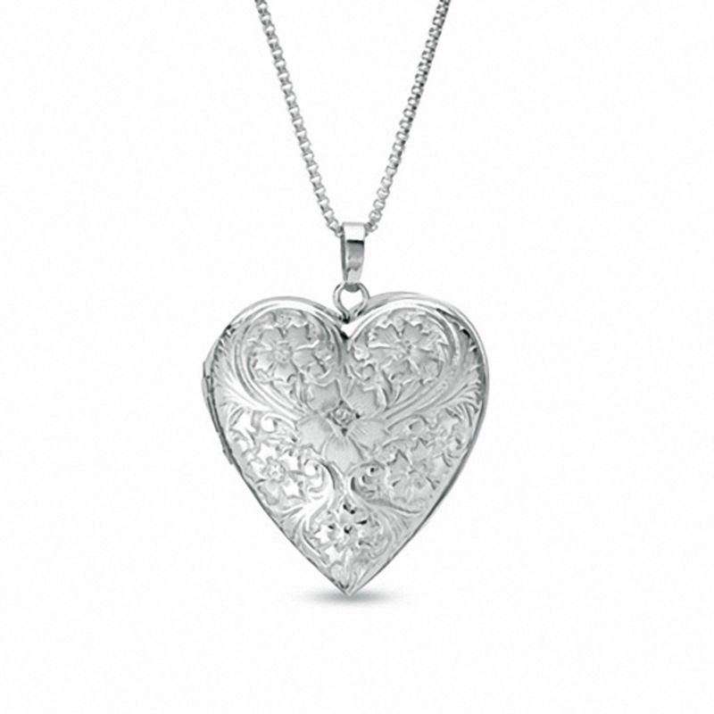 Buy Heart Locket Necklace That Hold 2 Pictures 925 Sterling Silver Photo Locket  Necklace Good Luck God Faith Love Hope Gift for Women, Sterling Silver,  Cubic Zirconia at Amazon.in