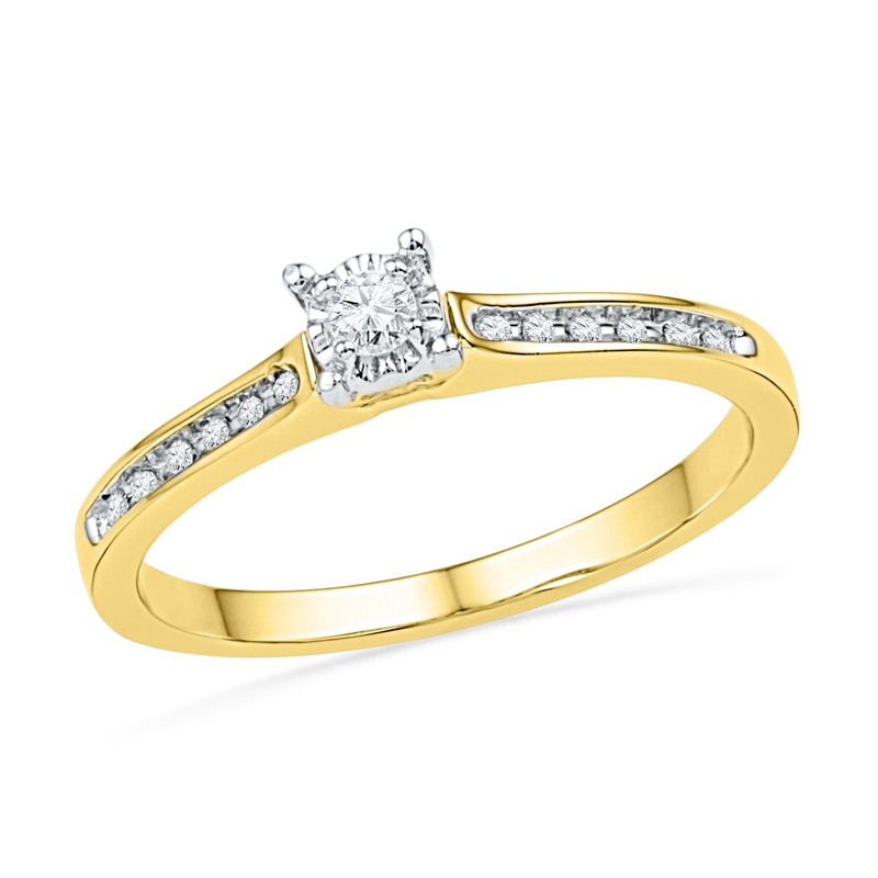 1/10 CT. T.W. Diamond Promise Ring in 10K Gold