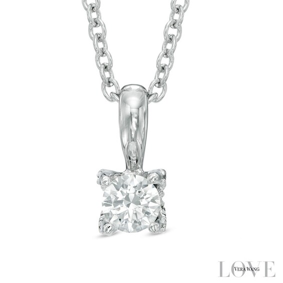 Vera Wang Love Collection 1/3 CT. T.w. Diamond Pendant in 14K White Gold