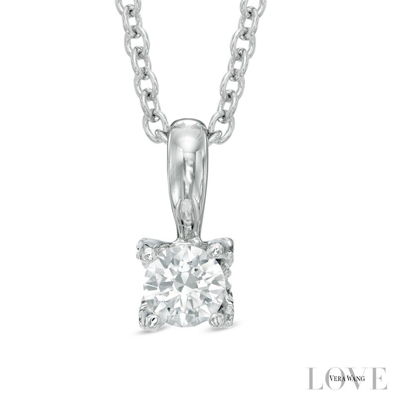 Main Image 1 of Vera Wang Love Collection 1/3 CT. T.W. Diamond Pendant in 14K White Gold
