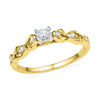 Thumbnail Image 0 of 1/8 CT. T.W. Diamond Ribbon Promise Ring in 10K Gold