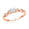 Thumbnail Image 0 of 1/8 CT. T.W. Diamond Ribbon Promise Ring in 10K Rose Gold