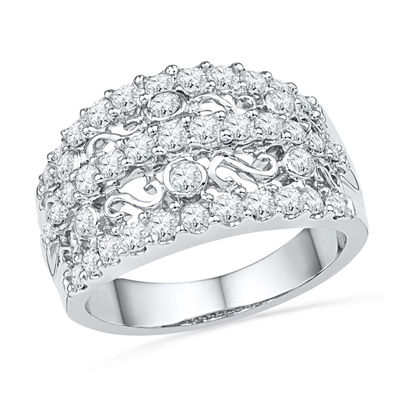 layered diamond ring