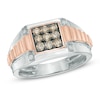 Thumbnail Image 1 of 1/2 CT. T.W. Champagne and White Diamond Ring in 10K Two-Tone Gold