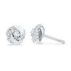 Thumbnail Image 0 of 1/8 CT. T.W. Diamond Love Knot Stud Earrings in 10K White Gold