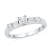 Thumbnail Image 2 of 1/6 CT. T.W. Diamond Bubble Bridal Set in Sterling Silver
