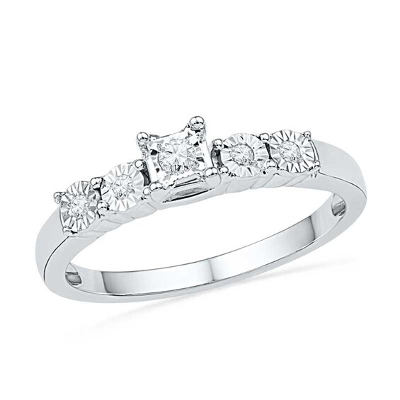 1/6 CT. T.w. Diamond Bubble Bridal Set in Sterling Silver