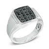 Thumbnail Image 2 of 1 CT. T.W. Enhanced Black and White Diamond Ring in Sterling Silver