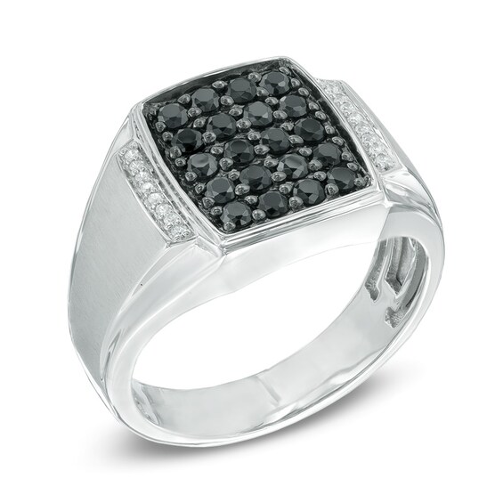 1 CT. T.w. Enhanced Black and White Diamond Ring in Sterling Silver