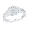 Thumbnail Image 0 of 1/5 CT. T.W. Quad Diamond Vintage-Style Promise Ring in Sterling Silver